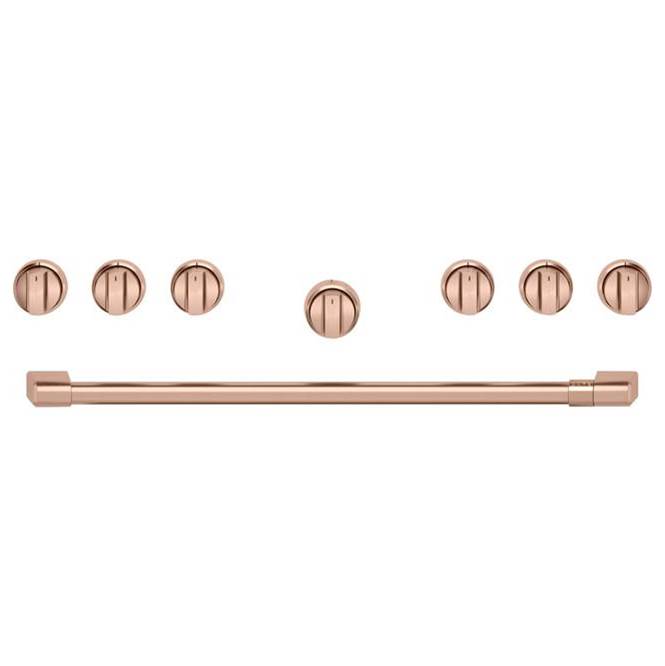 Premier Kitchen & Bath GalleryCafe36'' Brushed Copper Handle And Knob Set For Pro Range And Rangetop