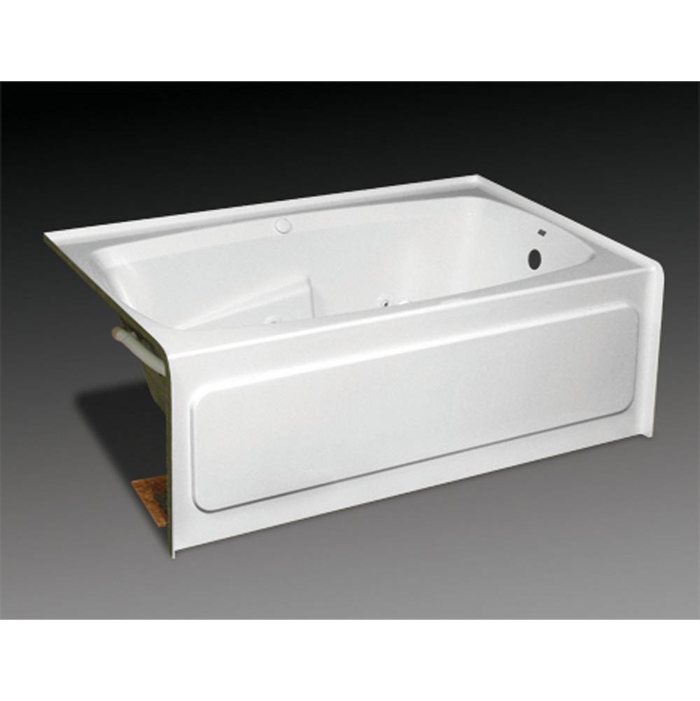 Oasis Three Wall Alcove Soaking Tubs item TR-IF-240L WHT/CWS SNK