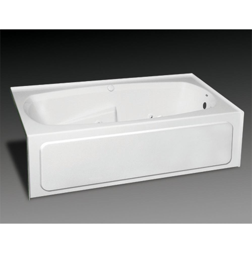 Oasis Three Wall Alcove Soaking Tubs item TR-IF-270L WHT/CWS SNK