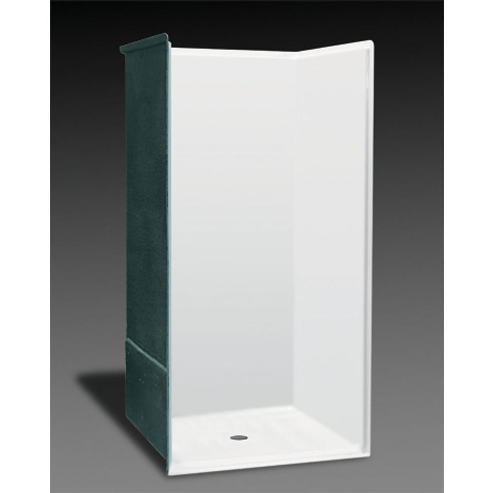 Oasis Alcove Shower Enclosures item SHFW-WX-3837 WHT/FHV-LS