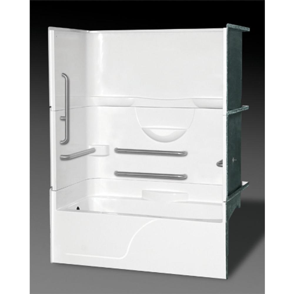 Oasis Alcove Shower Enclosures item TS3P-6030R BSC/5BAR SNK