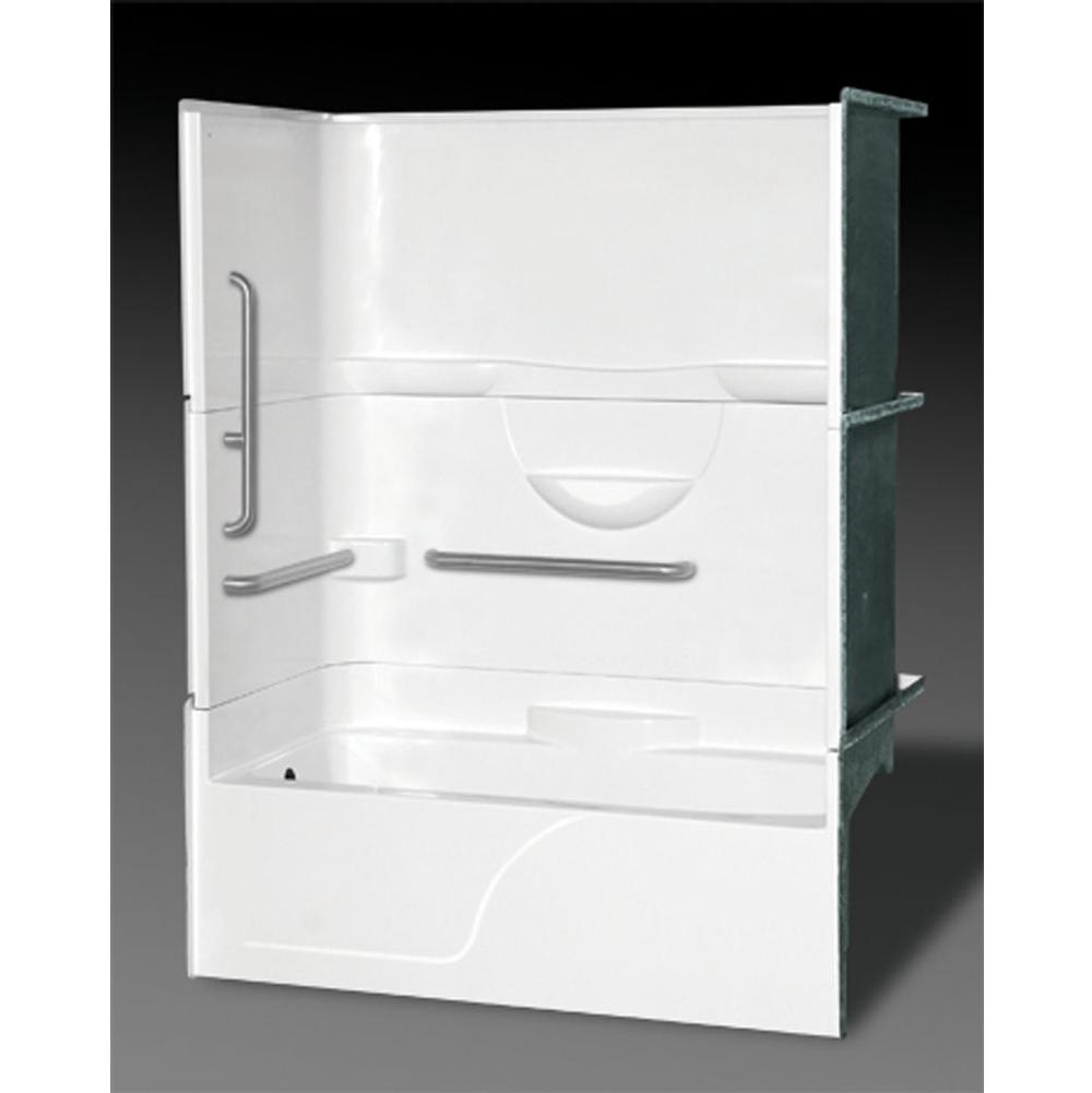 Oasis Alcove Shower Enclosures item TS3P-6030L WHT ABF/BP2-60 SNK